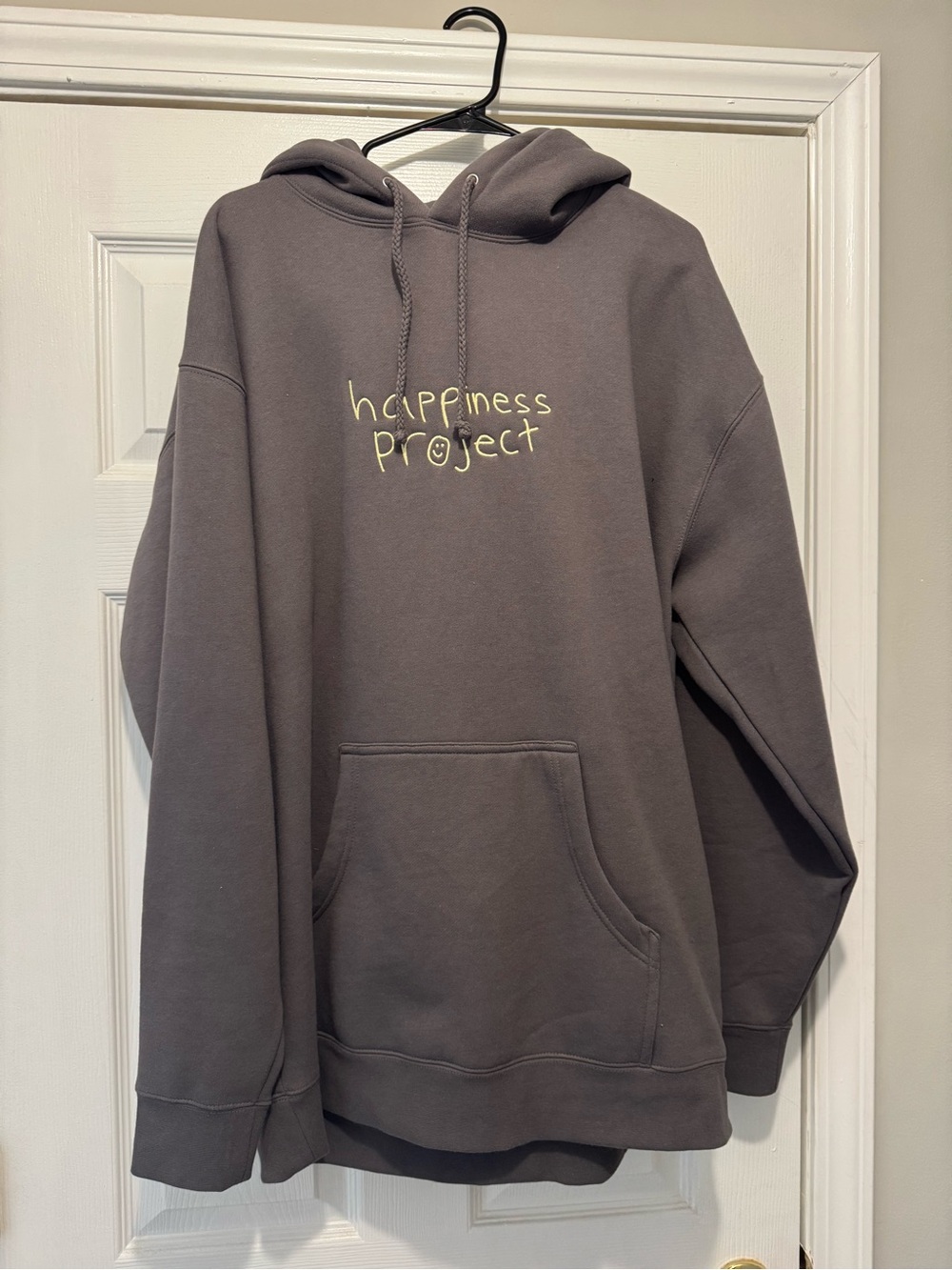 Happiness Project Grey Graphic Hoodie